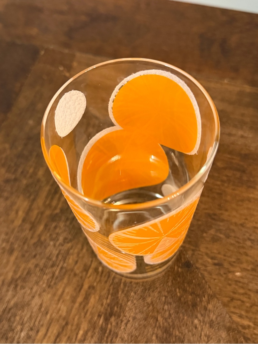 Vintage Fred Press Raised Sugared Orange Slice Highball Glass - Picture 6 of 11